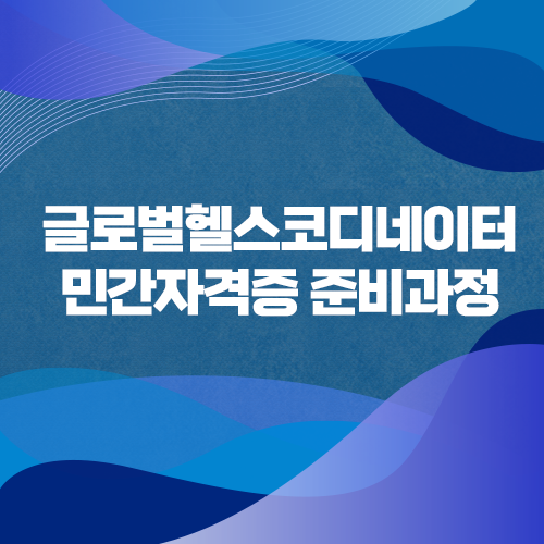 글로벌헬스코디네이터 민간자격증 준비과정
